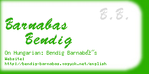 barnabas bendig business card
